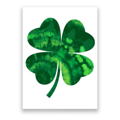 Tie Dye Clover St Patrick's Day Poster