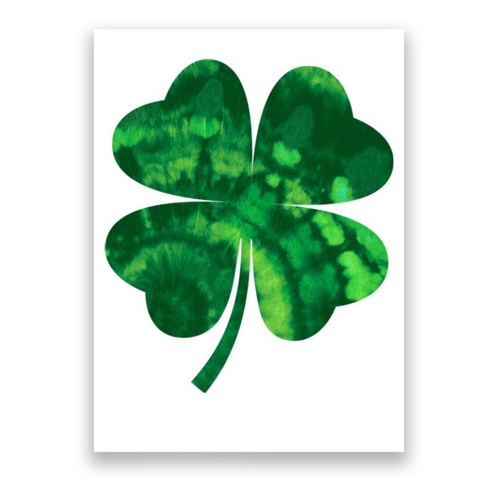 Tie Dye Clover St Patrick's Day Poster