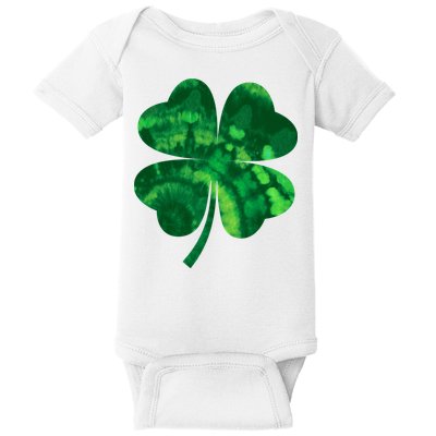 Tie Dye Clover St Patrick's Day Baby Bodysuit
