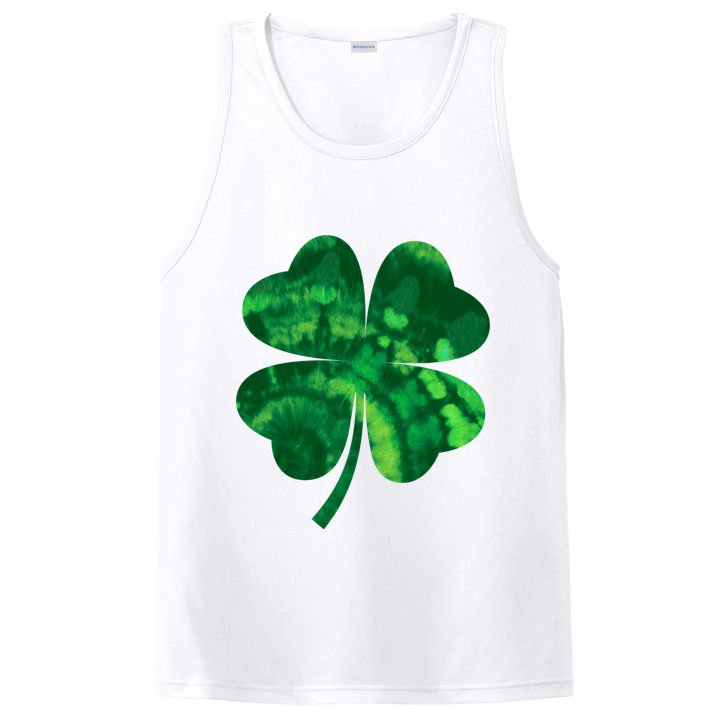 Tie Dye Clover St Patrick's Day PosiCharge Competitor Tank