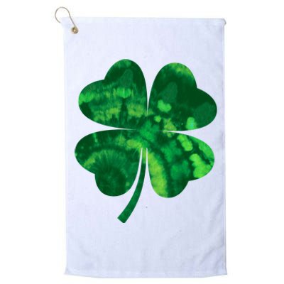 Tie Dye Clover St Patrick's Day Platinum Collection Golf Towel