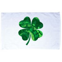 Tie Dye Clover St Patrick's Day Microfiber Hand Towel