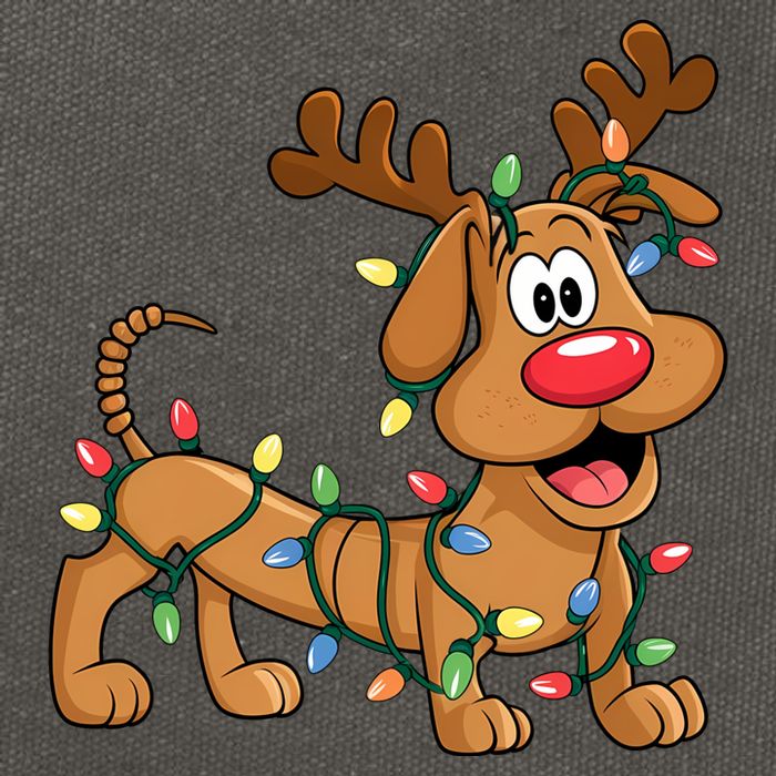 Toy Dog Christmas Matching Family Slinky Cotton Canvas Backpack