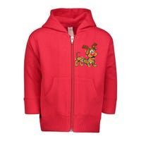 Toy Dog Christmas Matching Family Slinky Toddler Zip Fleece Hoodie