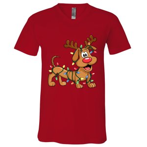 Toy Dog Christmas Matching Family Slinky V-Neck T-Shirt