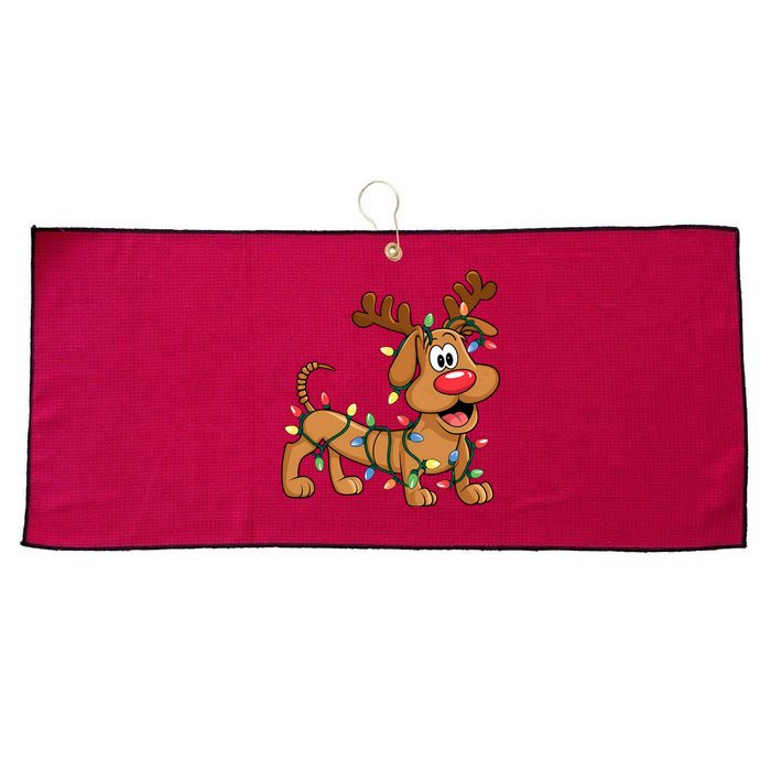 Toy Dog Christmas Matching Family Slinky Large Microfiber Waffle Golf Towel