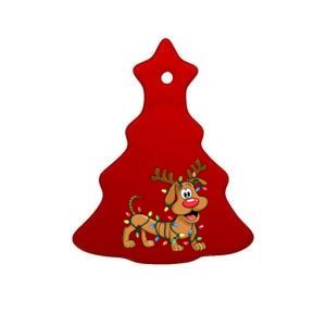 Toy Dog Christmas Matching Family Slinky Ceramic Tree Ornament