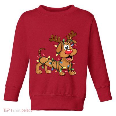 Toy Dog Christmas Matching Family Slinky Toddler Sweatshirt