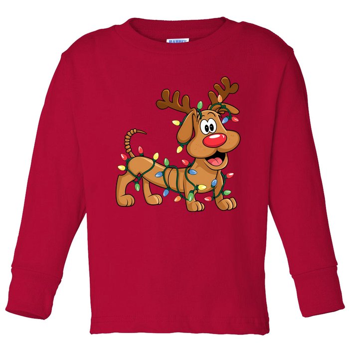 Toy Dog Christmas Matching Family Slinky Toddler Long Sleeve Shirt