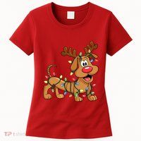 Toy Dog Christmas Matching Family Slinky Womens T-Shirt