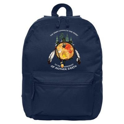 The Drum Connects Our Heart To The Heartbeat Of Mother Earth 16 in Basic Backpack