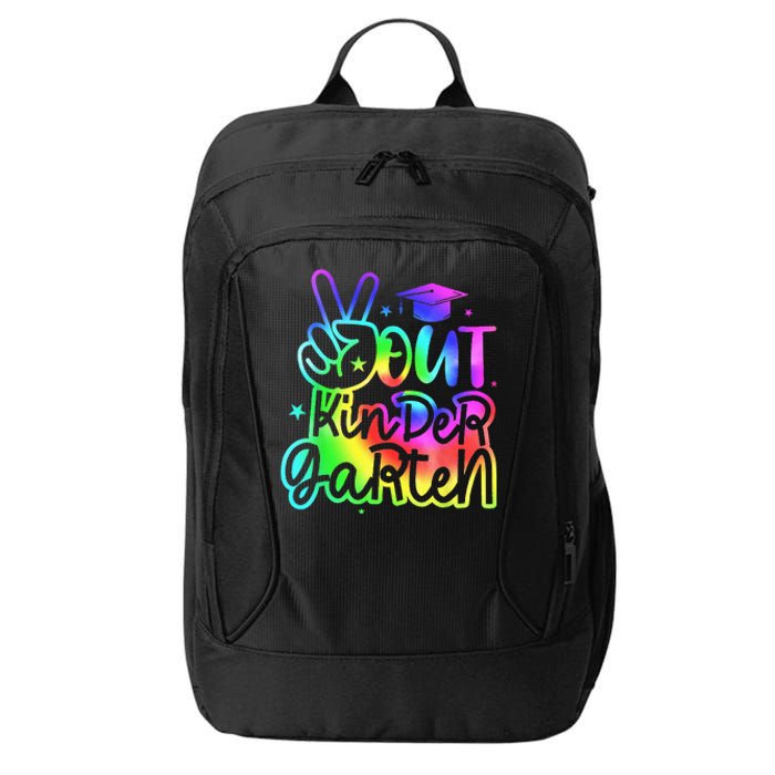 Tie Dye Colorful Peace Sign Hand Out Kindergarten Graduation City Backpack