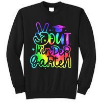 Tie Dye Colorful Peace Sign Hand Out Kindergarten Graduation Tall Sweatshirt