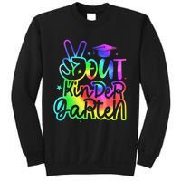 Tie Dye Colorful Peace Sign Hand Out Kindergarten Graduation Sweatshirt