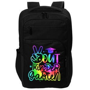 Tie Dye Colorful Peace Sign Hand Out Kindergarten Graduation Impact Tech Backpack