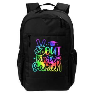 Tie Dye Colorful Peace Sign Hand Out Kindergarten Graduation Daily Commute Backpack