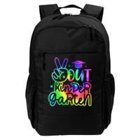 Tie Dye Colorful Peace Sign Hand Out Kindergarten Graduation Daily Commute Backpack