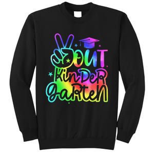 Tie Dye Colorful Peace Sign Hand Out Kindergarten Graduation Tall Sweatshirt