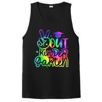 Tie Dye Colorful Peace Sign Hand Out Kindergarten Graduation PosiCharge Competitor Tank