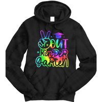 Tie Dye Colorful Peace Sign Hand Out Kindergarten Graduation Tie Dye Hoodie