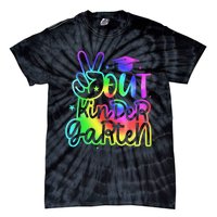 Tie Dye Colorful Peace Sign Hand Out Kindergarten Graduation Tie-Dye T-Shirt