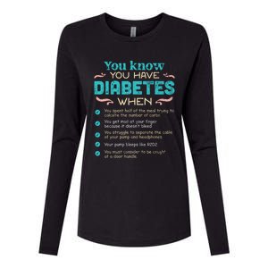 T1d Diabetes Checklist Cool Gift Womens Cotton Relaxed Long Sleeve T-Shirt