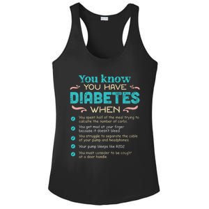 T1d Diabetes Checklist Cool Gift Ladies PosiCharge Competitor Racerback Tank