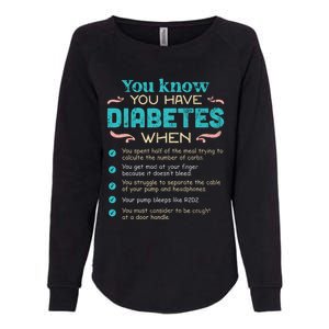 T1d Diabetes Checklist Cool Gift Womens California Wash Sweatshirt