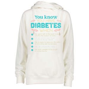 T1d Diabetes Checklist Cool Gift Womens Funnel Neck Pullover Hood