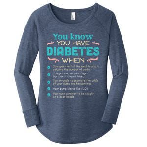 T1d Diabetes Checklist Cool Gift Women's Perfect Tri Tunic Long Sleeve Shirt