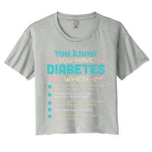 T1d Diabetes Checklist Cool Gift Women's Crop Top Tee