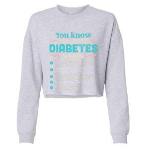 T1d Diabetes Checklist Cool Gift Cropped Pullover Crew