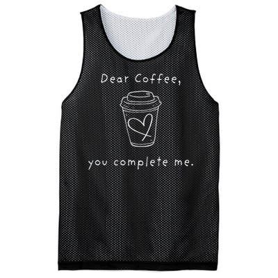 Toyfantv Dear Coffee You Complete Me Mesh Reversible Basketball Jersey Tank