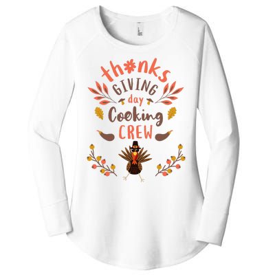 Thanksgiving Day Cooking Crew Women's Perfect Tri Tunic Long Sleeve Shirt