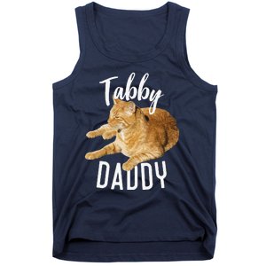 Tabby Daddy Cat Lover Funny Saying Graphic Gift Tank Top