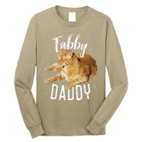 Tabby Daddy Cat Lover Funny Saying Graphic Gift Long Sleeve Shirt