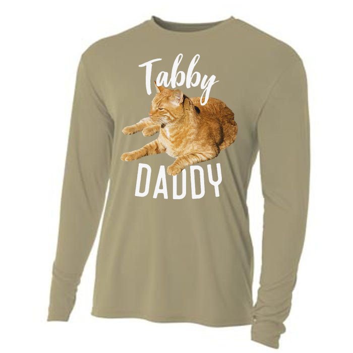 Tabby Daddy Cat Lover Funny Saying Graphic Gift Cooling Performance Long Sleeve Crew