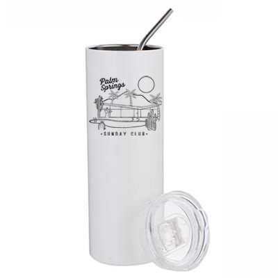 Trendy Design Centered Palm Springs Sunday Club Gift Stainless Steel Tumbler