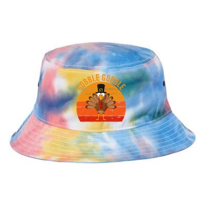 Turkey Day Cute Gift Gobble Gobble Thanksgiving Day Gift Tie Dye Newport Bucket Hat