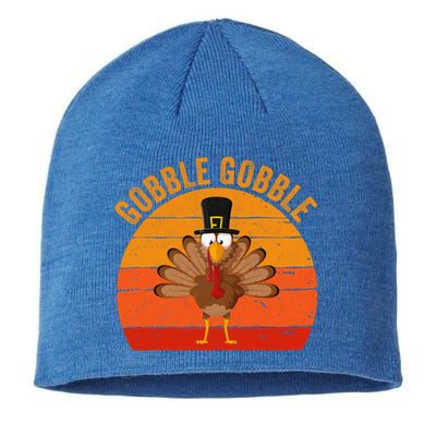 Turkey Day Cute Gift Gobble Gobble Thanksgiving Day Gift Sustainable Beanie