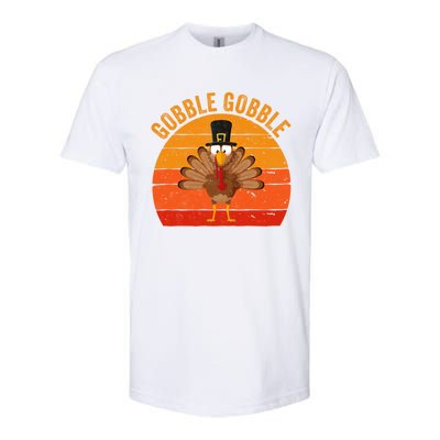 Turkey Day Cute Gift Gobble Gobble Thanksgiving Day Gift Softstyle® CVC T-Shirt