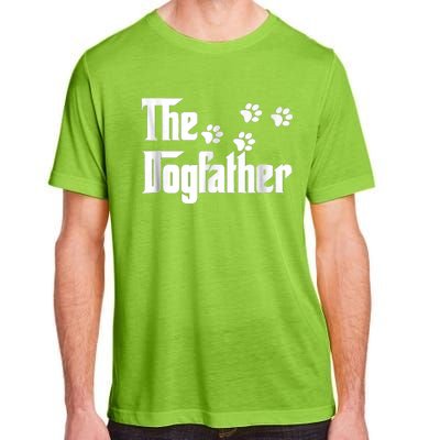 The Dogfather Dad Fathers Day Gift Dog Lover Premium Adult ChromaSoft Performance T-Shirt