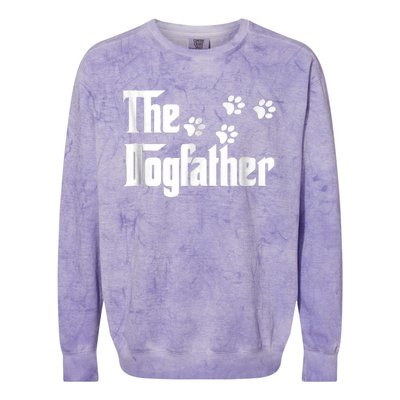 The Dogfather Dad Fathers Day Gift Dog Lover Premium Colorblast Crewneck Sweatshirt