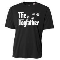 The Dogfather Dad Fathers Day Gift Dog Lover Premium Cooling Performance Crew T-Shirt