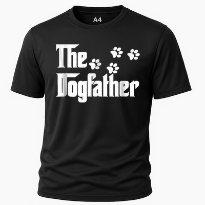 The Dogfather Dad Fathers Day Gift Dog Lover Premium Cooling Performance Crew T-Shirt