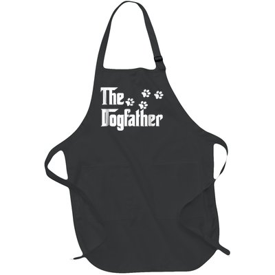 The Dogfather Dad Fathers Day Gift Dog Lover Premium Full-Length Apron With Pockets