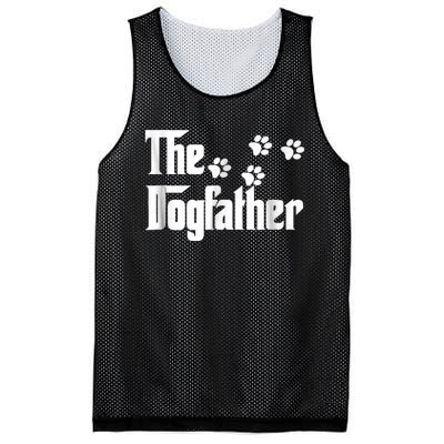 The Dogfather Dad Fathers Day Gift Dog Lover Premium Mesh Reversible Basketball Jersey Tank