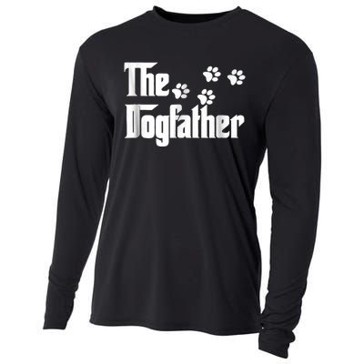 The Dogfather Dad Fathers Day Gift Dog Lover Premium Cooling Performance Long Sleeve Crew