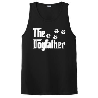 The Dogfather Dad Fathers Day Gift Dog Lover Premium PosiCharge Competitor Tank