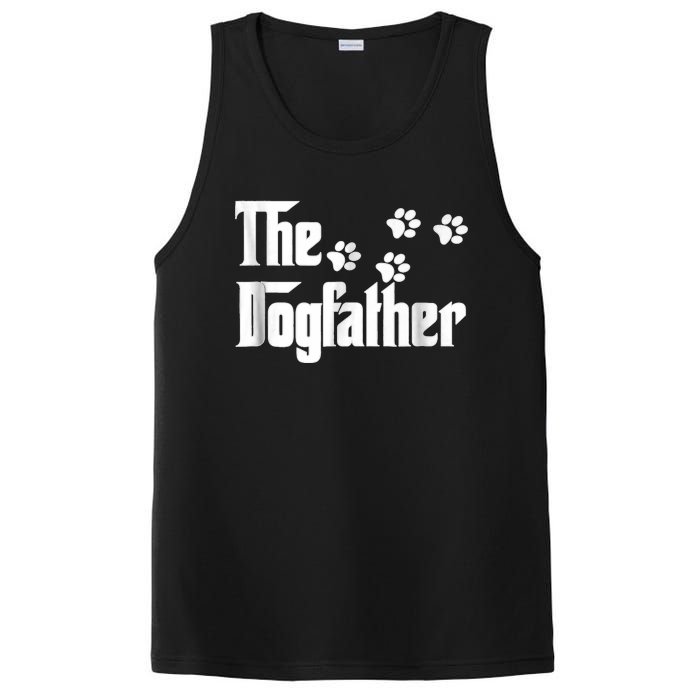 The Dogfather Dad Fathers Day Gift Dog Lover Premium PosiCharge Competitor Tank